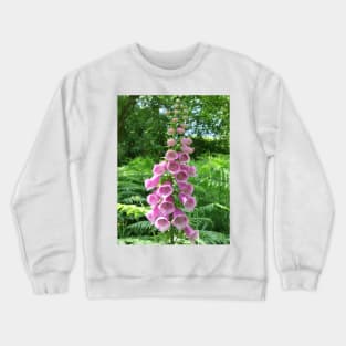 Pink Foxglove Crewneck Sweatshirt